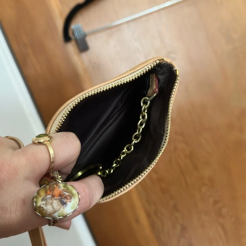 dooney & bourke VTG vintage canvas logo wristlet and ID card holder